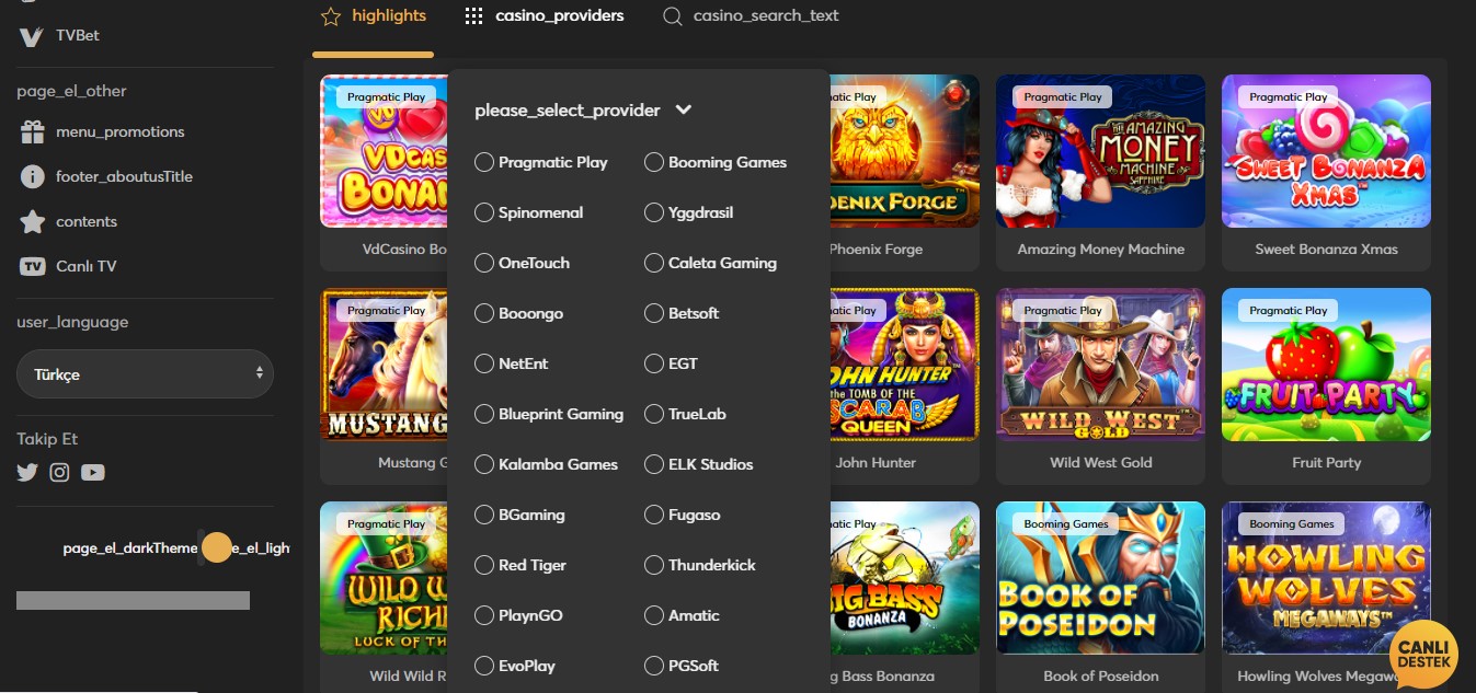 Slot makineleri VDCasino