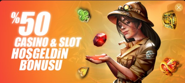%50 ilk slot hoşgeldin bonusu